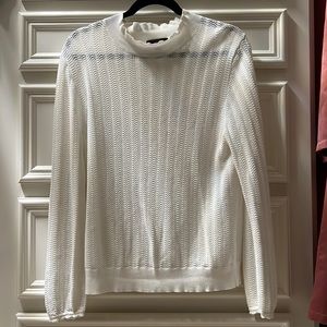 J. crew White see through sweater